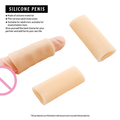 EXVOID Penis Extender Enlarger Verzögerung Ejakulation Vagina Stimulieren Silikon Penis Sleeve Erweiterung Sex Spielzeug Für Männer