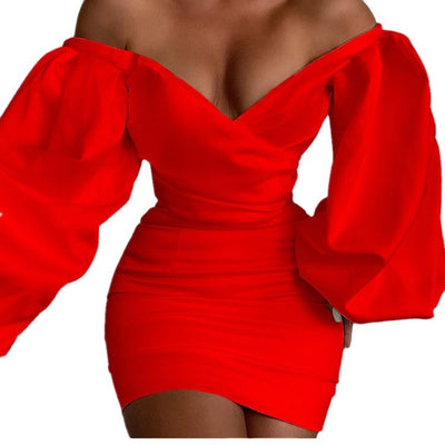 bright open Shoulder red vestido dress moroccan dresses