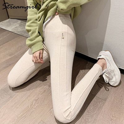 Thick Leggings Women For Winter High Waist Black Skinny Leggins Velvet Warm Pants Gray Winter Warm Leggings Women High Waist