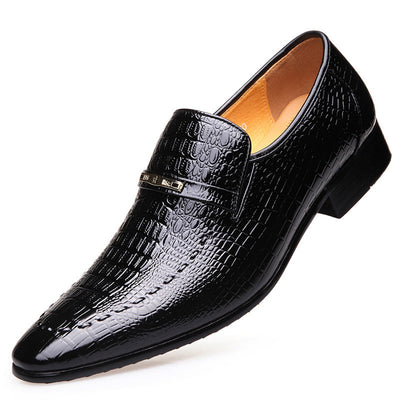 Factory custom wear resistant business genuine leather dress shoes men italian genuine leather
