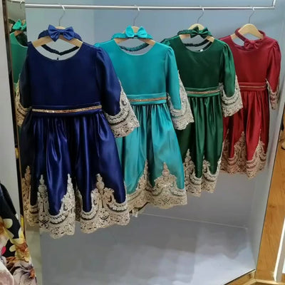 2020 summer new wholesale children's dress host girls show dress pompon princess party dress for girls