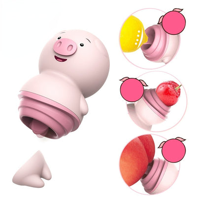 Pig Vibrators For Women Sex Toys For Women Nipple Vibrator Female 10 Mode Tongue Cute Pink Licking