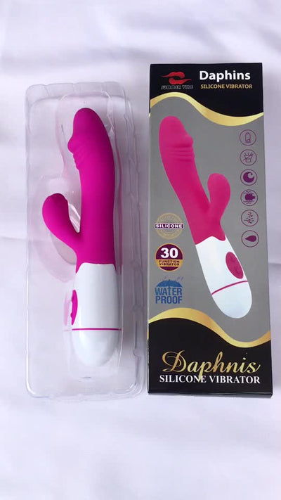 Amazon Hot Selling Silicone Dildo 30 Speeds Vibration Pretty Love Rabbit Vibrator Sex Toy for Woman