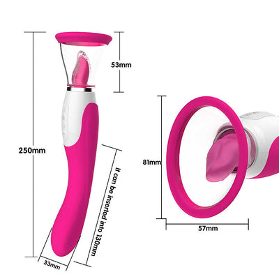 Newest 10 Patterns For Her Ultimate Pleasure Licking  Tongue Vibrator Stimulator Sucking Vibrator for Women Oral Sex Toy