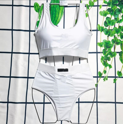 2022 The latest hot summer slim sexy woman white push-up bikini two-piece beach swimsuit