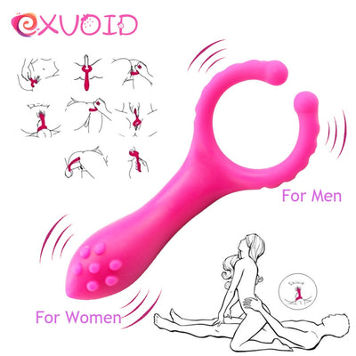 EXVOID Penis Vibration Clip Vibrator Sex Toy For Women Men Couple Flirting Nipple Massage G-spot Vagina Clitoris Stimulation - goldylify.com