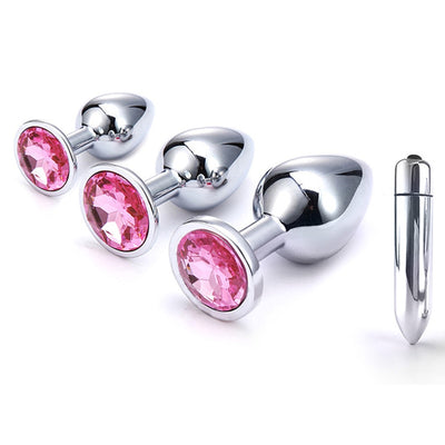 Woman Vaginal Erotic Massager Stainless Steel Butt Plug Vibrator Sex Products Anal Plug Dildo Beads Sex Toy Vagina Insert - goldylify.com