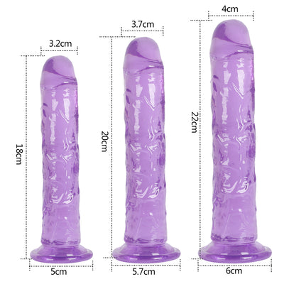 Erotic Soft Jelly Dildo Anal Butt Plug Realistic Penis Strong Suction Cup Dick Toy for Adult G-spot Orgasm Sex Toys for Woman - goldylify.com