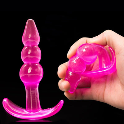 Anal Backyard toy Dildo Adult sex toys NO vibrator butt plug silicone Anal Butt Plug G-Spot Stimulation Suction Cup Jelly H5 - goldylify.com