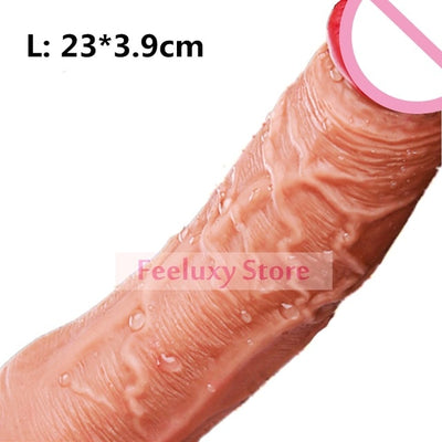 S/M/L Realistic Dildo with Keel Skin Feel Real Penis Dong for Women Masturbator G Spot Massage Sex Toys Real Big Dildo Penis - goldylify.com