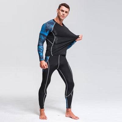 High Quality Men's Thermal Underwear Set    Gym Quick-drying Tights      Riding Clothes   New Warm Ski Underwear Sport suit  4XL - goldylify.com