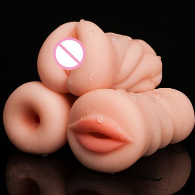 4D Realistic Deep Throat Male Masturbator Silicone Artificial Vagina Mouth Anal  Oral Sex Masculino Erotic Toy Sex Toys for Men - goldylify.com
