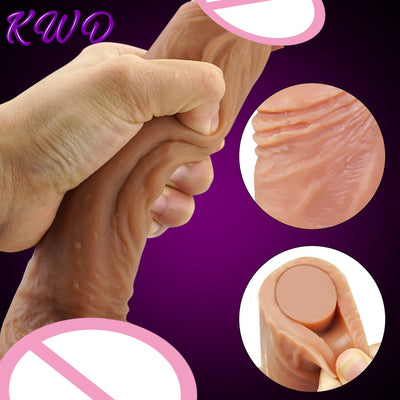 7/9in Super Realistic Big Dildo Flexible Penis Dick with Suction Cup Adult Products Female Masturbation Sex Toys for women - goldylify.com
