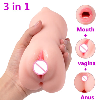Vagina Sex Toys for men Realistic Silicone Pocket Pussy Real Sex Virgin Cup Sex Shop Fake Erotic Adult Toy Male Masturbator - goldylify.com