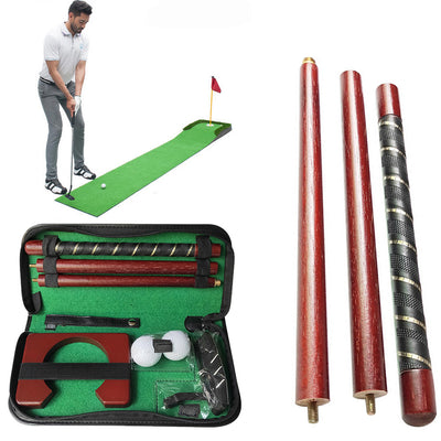 Putting Portable Golf Putter Set Gift Sports Practice Ball Holder Wood Travel Carry Case Training Aids Indoor Equipment Mini - goldylify.com