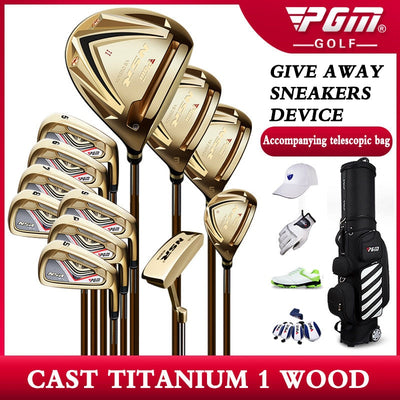 2020 New Pgm Gold Edition Golf Clubs  Full Set of Equipment Men's Professional Sets Bar High Rebound Casting Titanium No. 1 Wood - goldylify.com