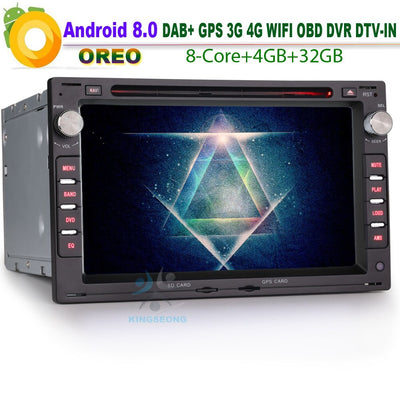 DAB+Android 8.0 Car Stereo 3G GPS DVR OBD RDS BT SD DVD CD Wifi Radio for For VW Golf Passat Polo Bora CITI SHARAN Seat Peugeot - goldylify.com