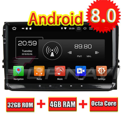 Topnavi Octa Core Android 8.0 Car Multimedia Player for VW Universal Magotan PASSAT Golf Radio Stereo 2DIN GPS Navigation NO DVD - goldylify.com