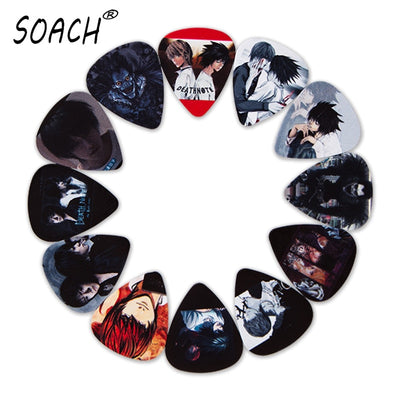 SOACH 10pcs 3 kinds of thickness new guitar picks bass Japanese Anime Death Note pictures high quality print Guitar accessories - goldylify.com