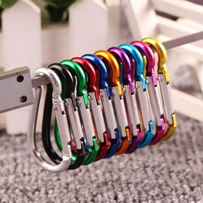 20PCS Aluminum Carabiner Key Chain Clip Outdoor Camping Keyring Snap Hook Water Bottle Buckle Travel Kit Climbing Accessories - goldylify.com