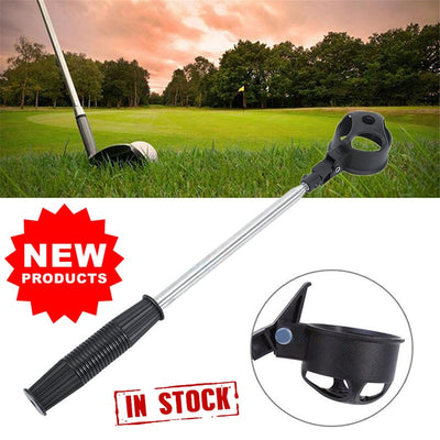 Golf Pick Up Ball Telescopic Retriever Picking Up Shaft Scoop Accessorie Equipment 8 Section 1 Pc Tube Shag Bag Alloy Black - goldylify.com